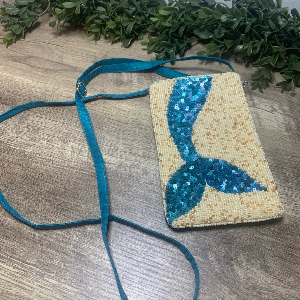Sequin Mermaid Tail Crossbody Bag Bamboo Trading Small Purse